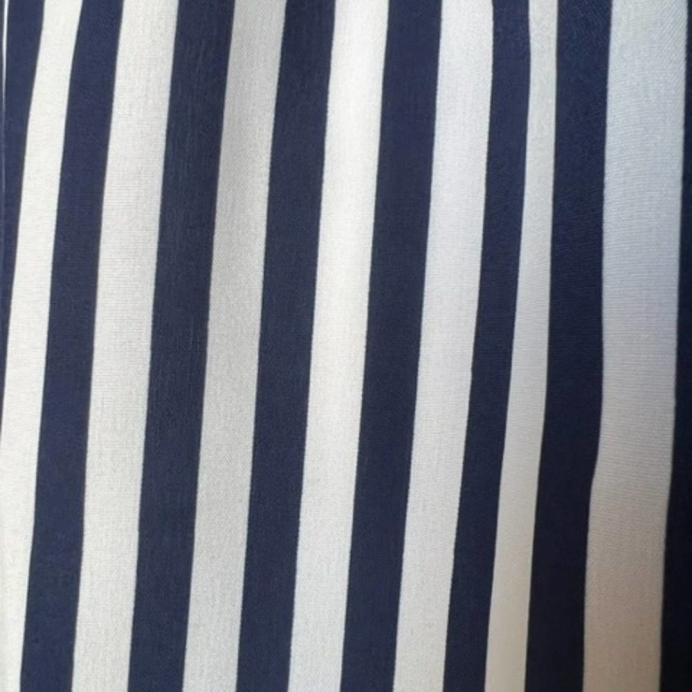 SHEIN Maternity Ruffled Sleeve Peplum Top Blue & White Striped, NWOT-Size Small - Picture 6 of 7